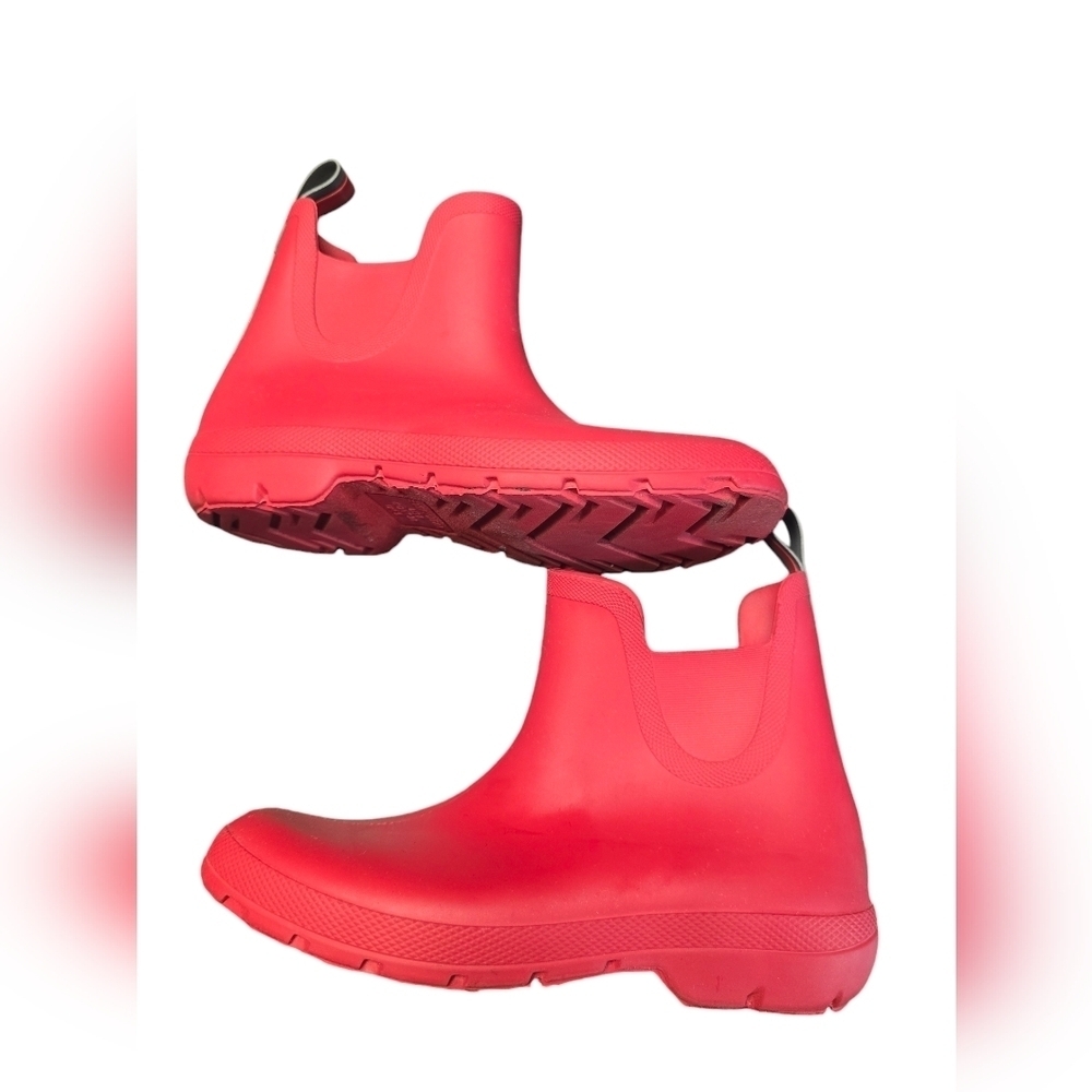 Totes Chelsea Ankle Rain Boot Lightweight Waterproof Anti-Microbial 8 Red Womens - Picture 6 of 7
